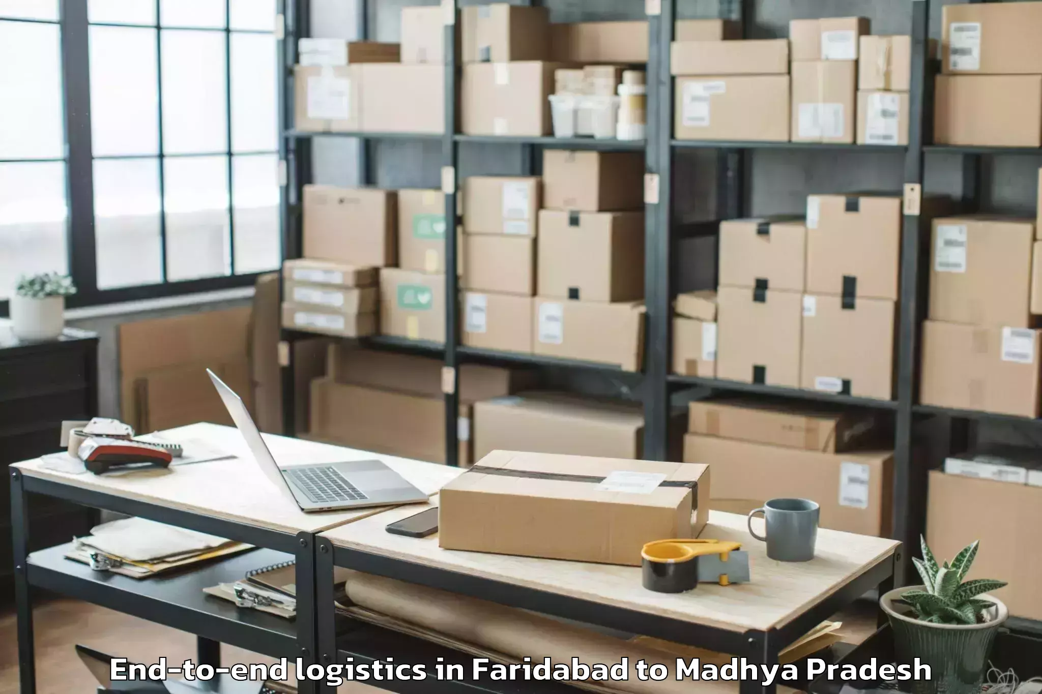 Book Faridabad to Nasrullahganj End To End Logistics Online